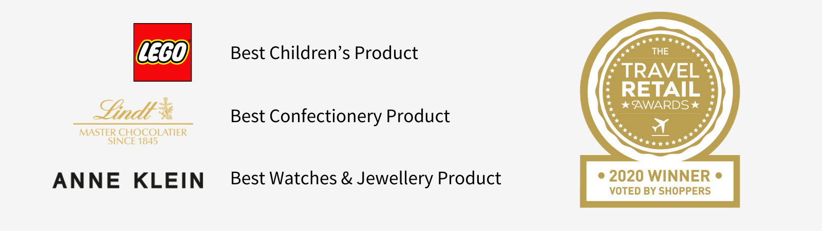 LEGO®, Lindt and Anne Klein among winners of the Travel Retail Awards
