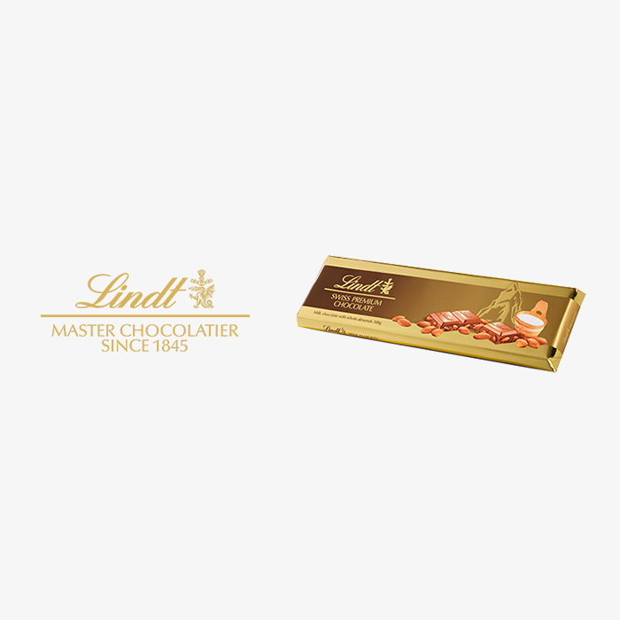 Lindt Gold Milk Chocolate Almond, a heavenly combination